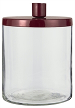 9146-33 Stage glas til bedelys med metallåg fra Ib Laursen - Tinashjem